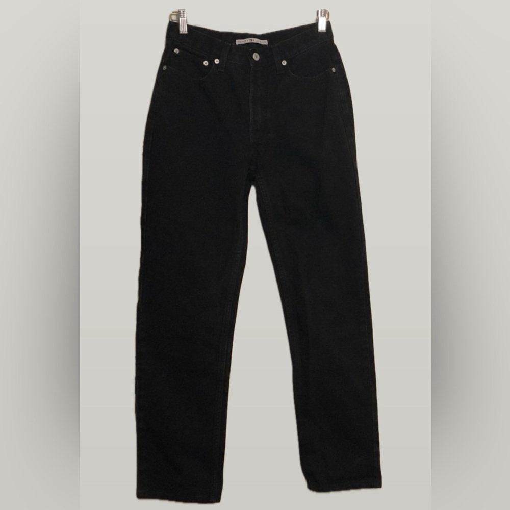TOMMY HILFIGER Vintage 90s StraightLeg Black Jeans